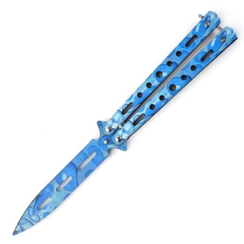 Butterfly Messer Balisong Blaustahl