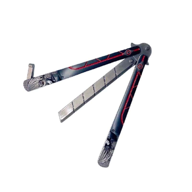 Butterfly Messer Balisong Zeichnung Auf Klinge