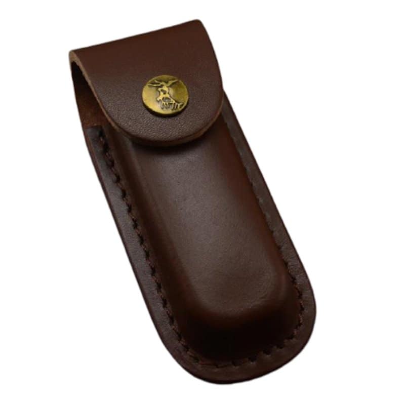 Leder Etui Messer Klappbar